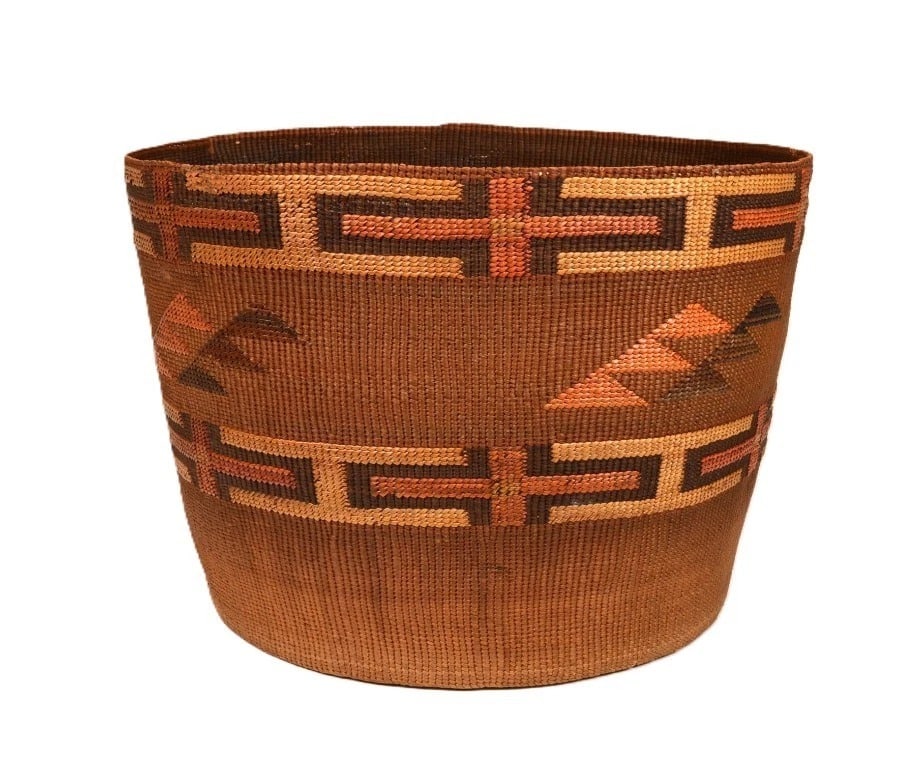 Antique Tlingit Basket, Late 19th Century, 7.5 in H x 11.5 in D (1 of 5)