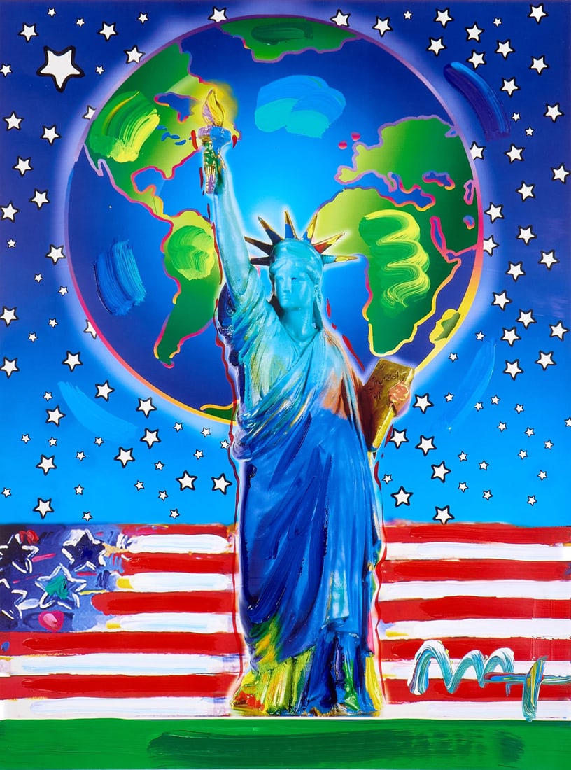 Peter Max Signed Peace on Earth Mixed Media on Paper, 2003 (1 of 18)