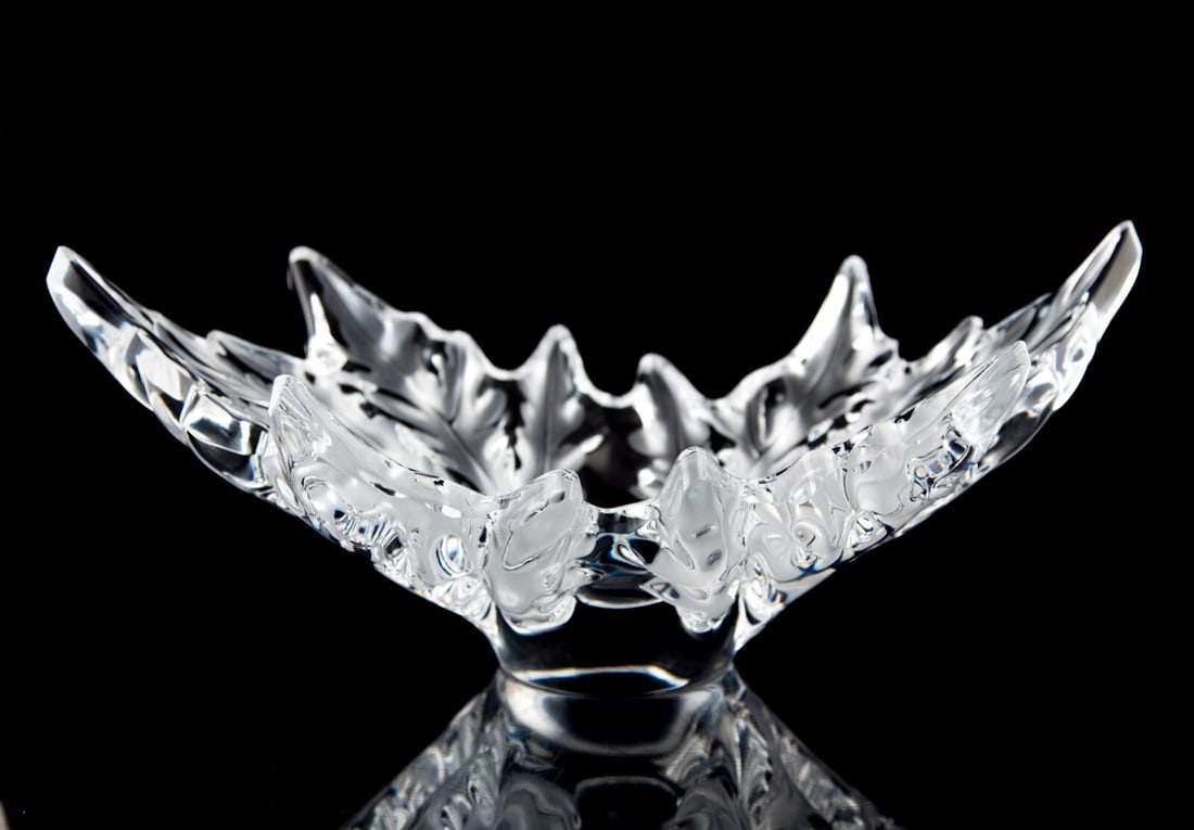 Lalique Champs-Elysees Frosted Crystal Centerpiece Bowl, 18 in (1 of 6)