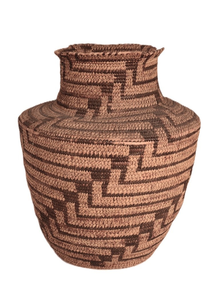 Papago Olla Basket, Mid-to-Late 20th Century, 12.875 in (1 of 7)