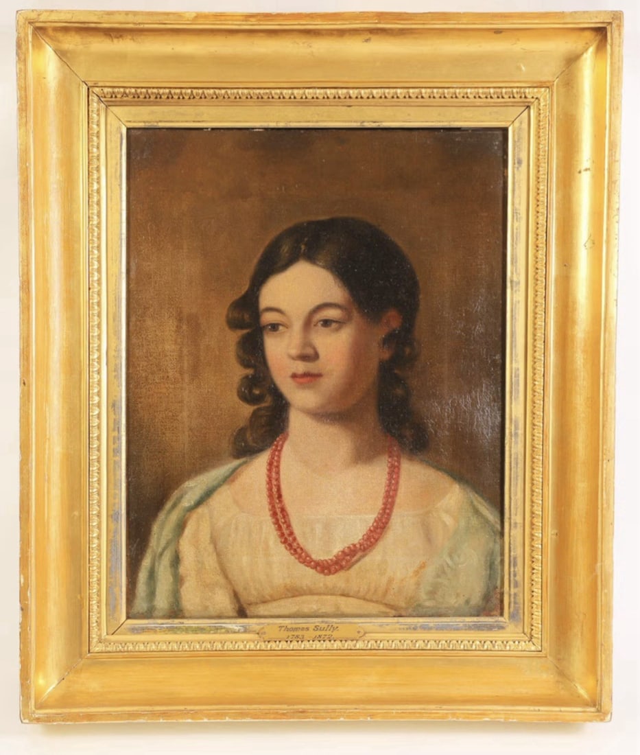 Thomas Sully Miss Anna Maria Willig Oil on Canvas Portrait, 1830 (1 of 15)