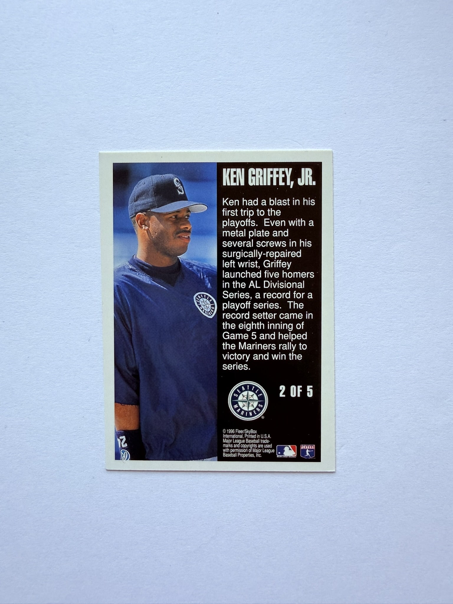 Ken Griffey Jr Fleer Post-Season Glory Insert - 2