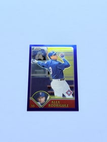 2003 Topps Chrome Traded #1 Alex Rodriguez Purple Refractor Texas Rangers SSP
