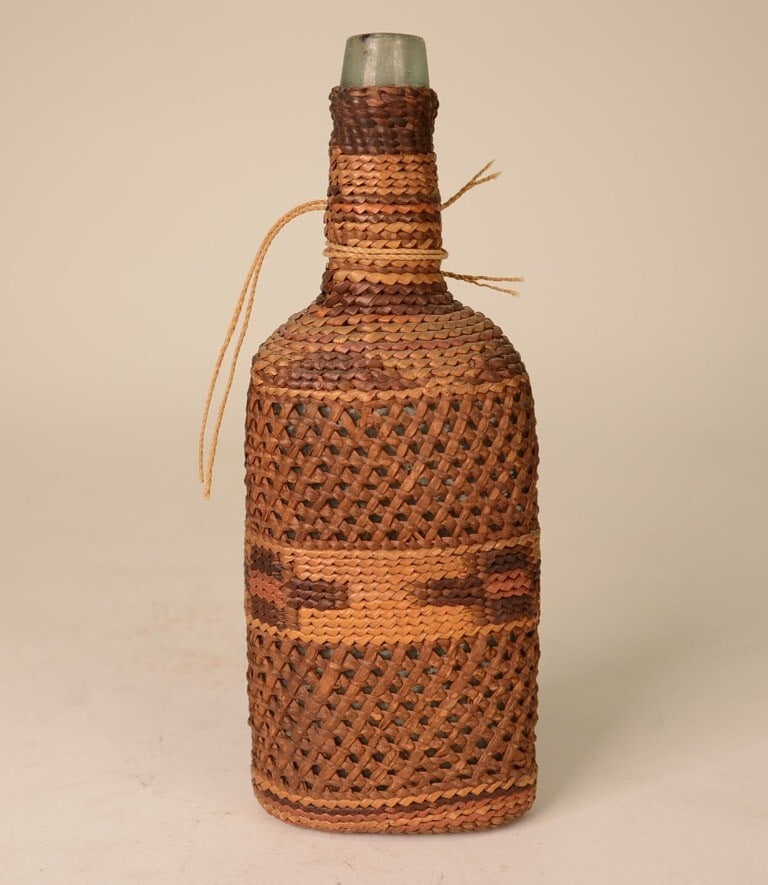 Tlingit Basket-Covered Bottle, circa 1900, 6.5 in. H (1 of 5)