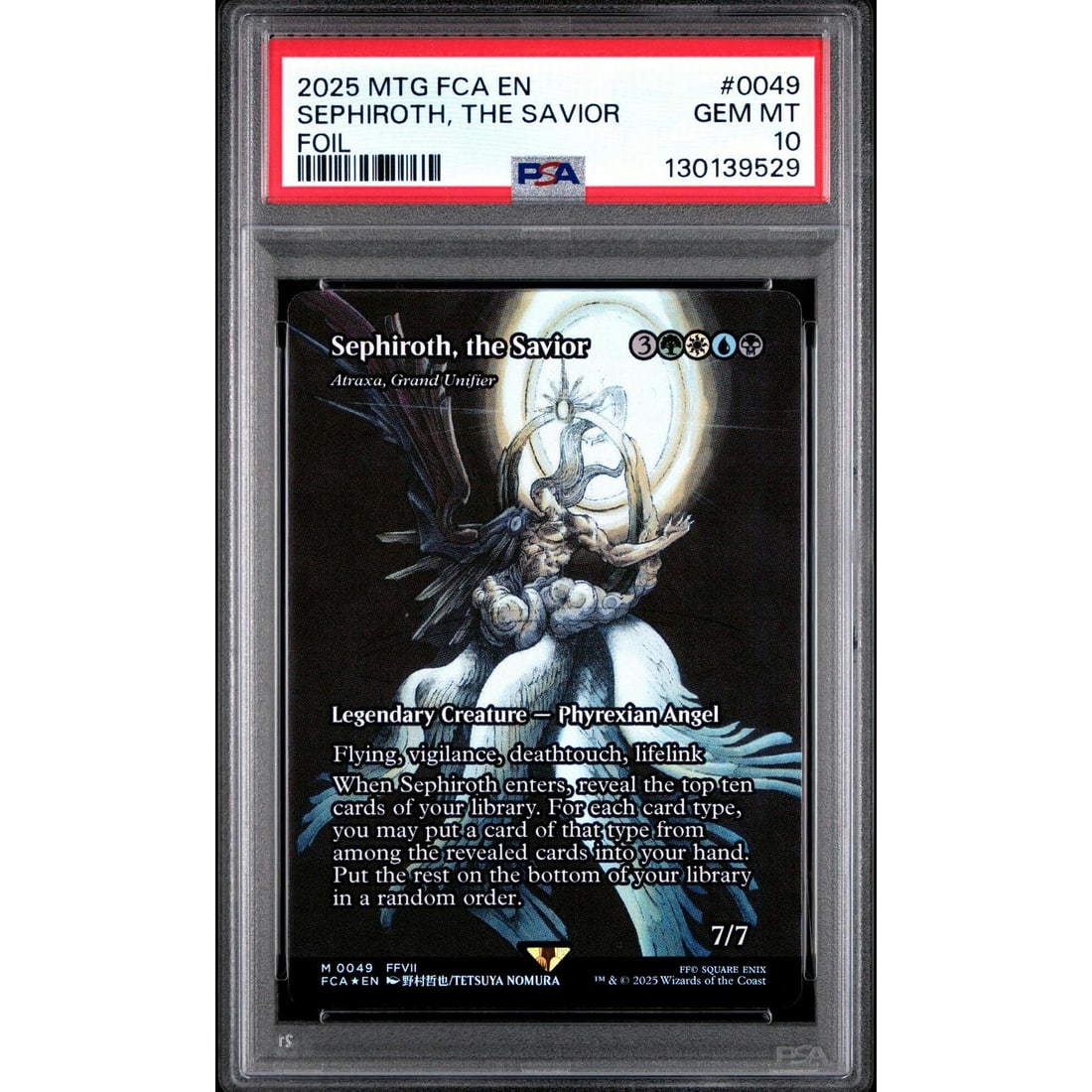 Magic the Gathering Final Fantasy Sephiroth, the Savior Atraxa, Grand Unifier FOIL PSA 10 GEM MINT (1 of 3)