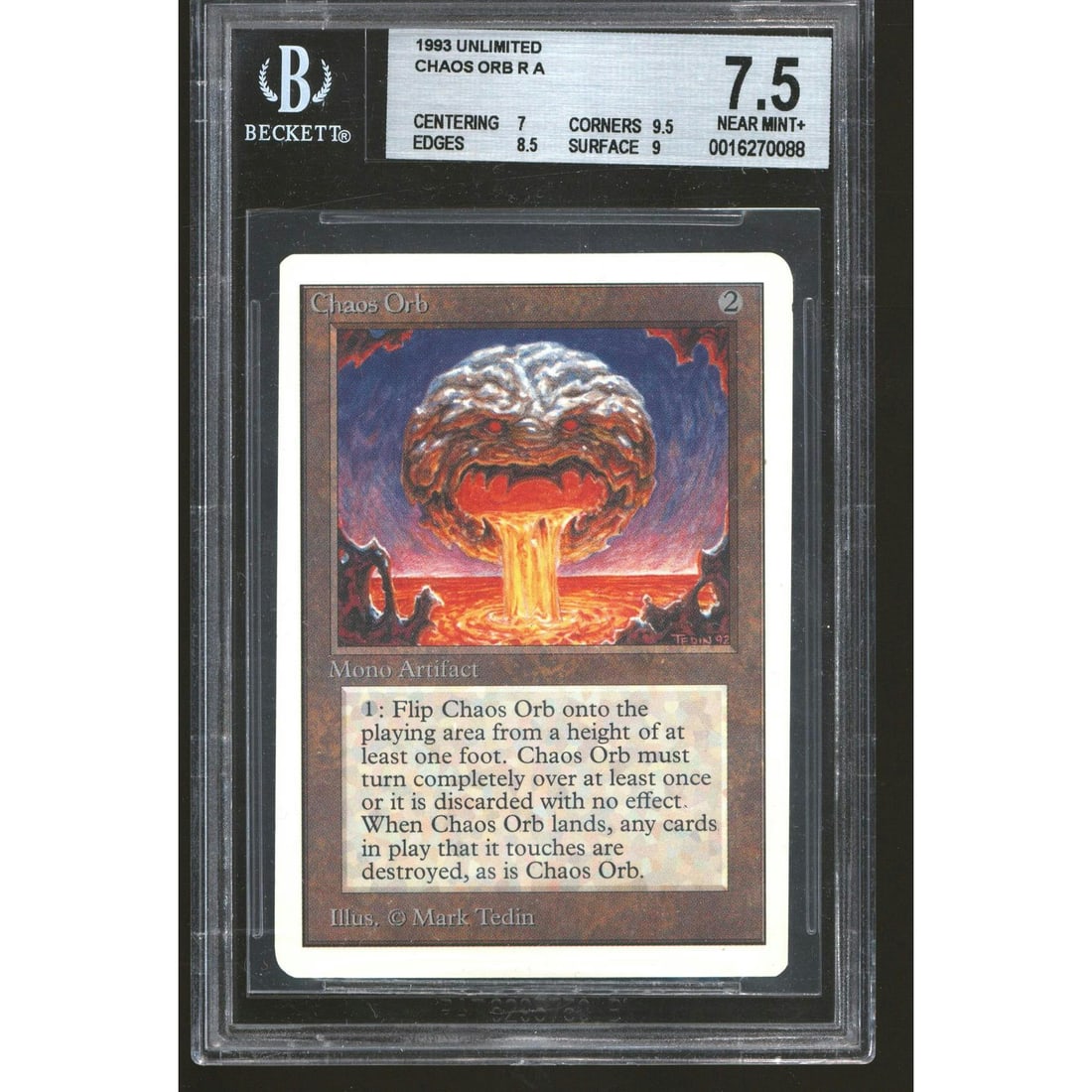 Magic the Gathering Unlimited Chaos Orb BGS 7.5 - 7 9.5 8.5 9 B+++ NEAR MINT NM (1 of 3)