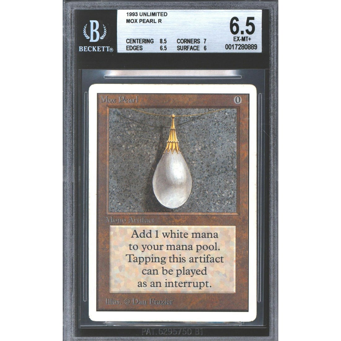 Magic the Gathering Unlimited Mox Pearl BGS 6.5 (8.5, 7, 6.5, 6) LIGHTLY PLAYED LP (1 of 3)