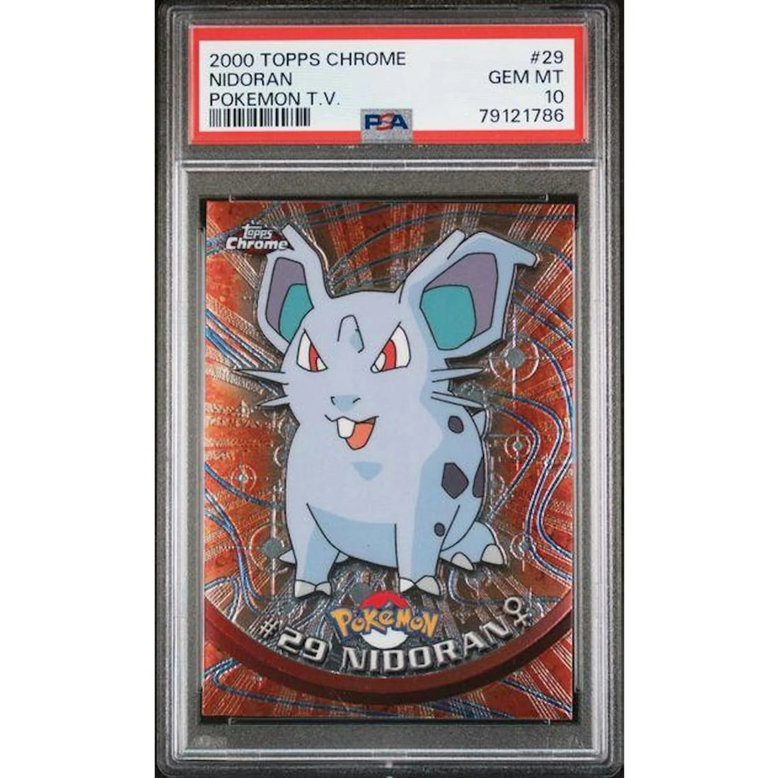 2000 Topps Chrome Pokemon TV Nidoran #29 PSA 10 (1 of 3)