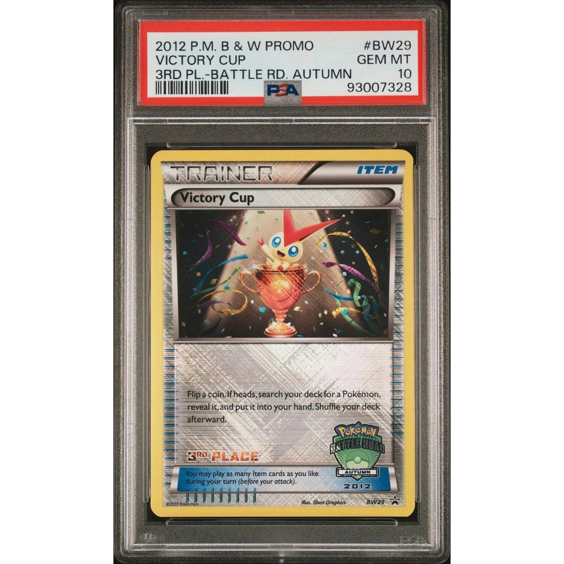 2012 Pokemon B&W Promo Victory Cup 3rd Place Battle Road Autumn #BW29 PSA 10 (1 of 3)