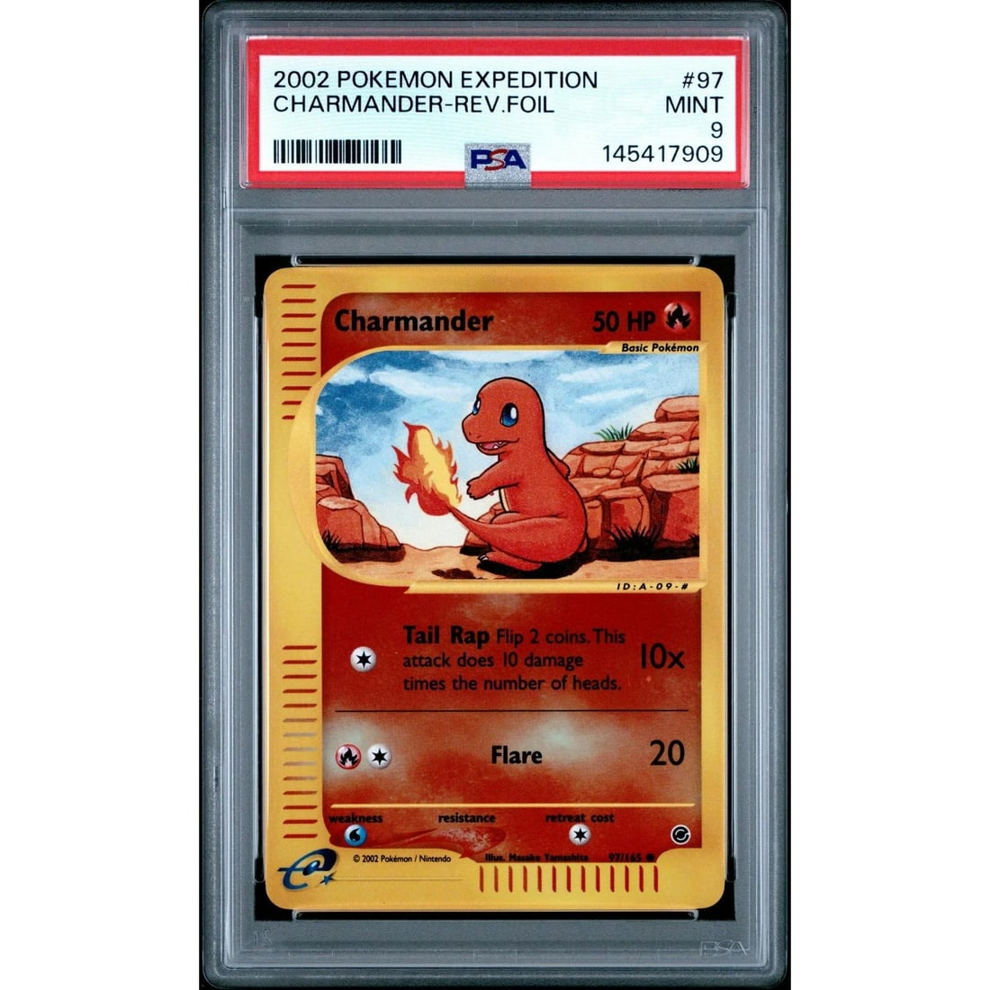 Pokemon Expedition Reverse Holo Foil Charmander 97/165 PSA 9 (1 of 3)