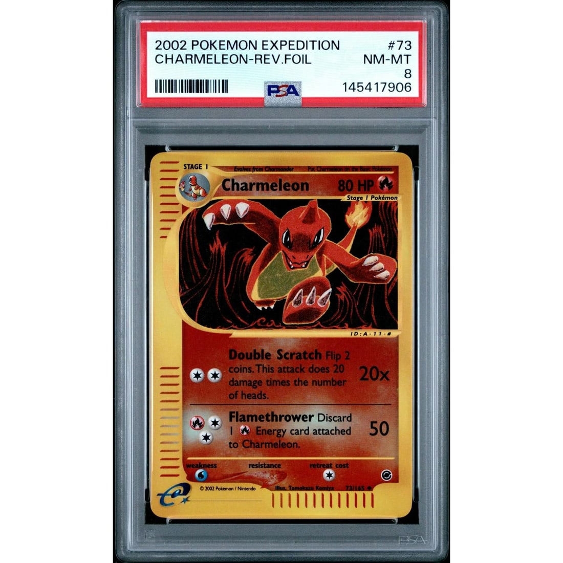 Pokemon Expedition Reverse Holo Foil Charmeleon 73/165 PSA 8 (1 of 3)