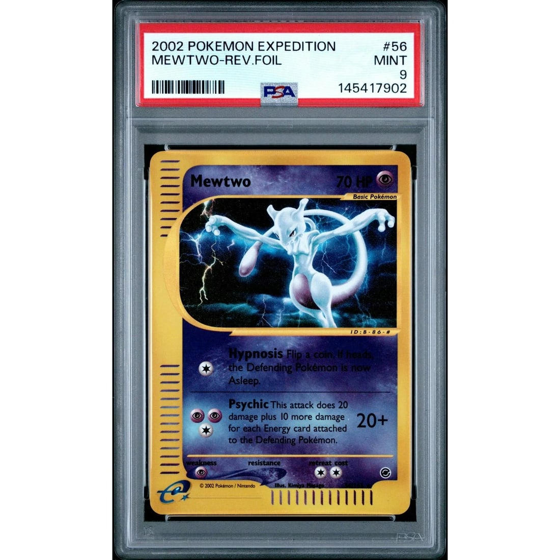 Pokemon Expedition Reverse Holo Foil Mewtwo 56/165 PSA 9 (1 of 3)
