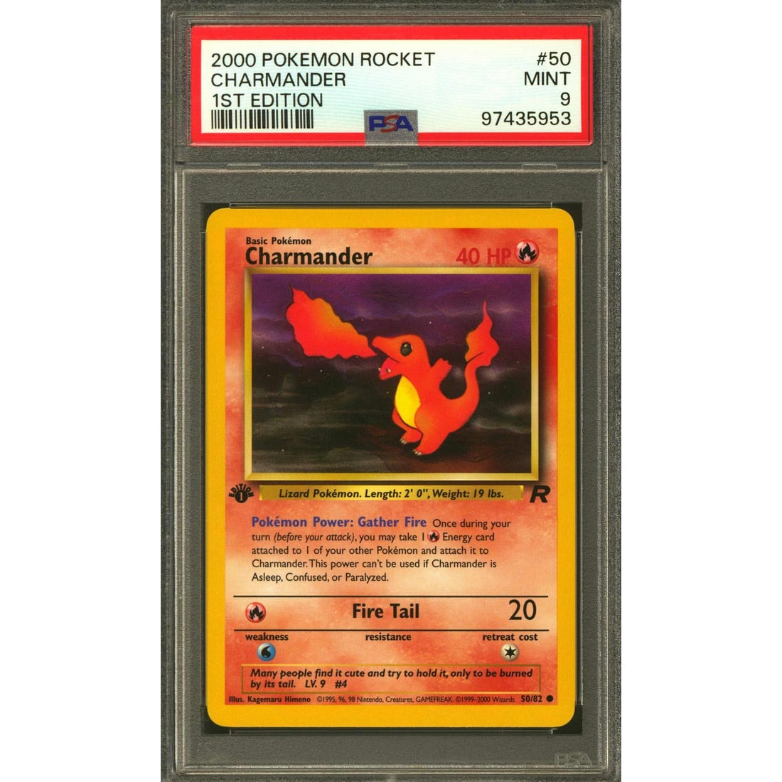 Pokemon Team Rocket 1st Edition Charmander 50/82 PSA 9 (1 of 2)