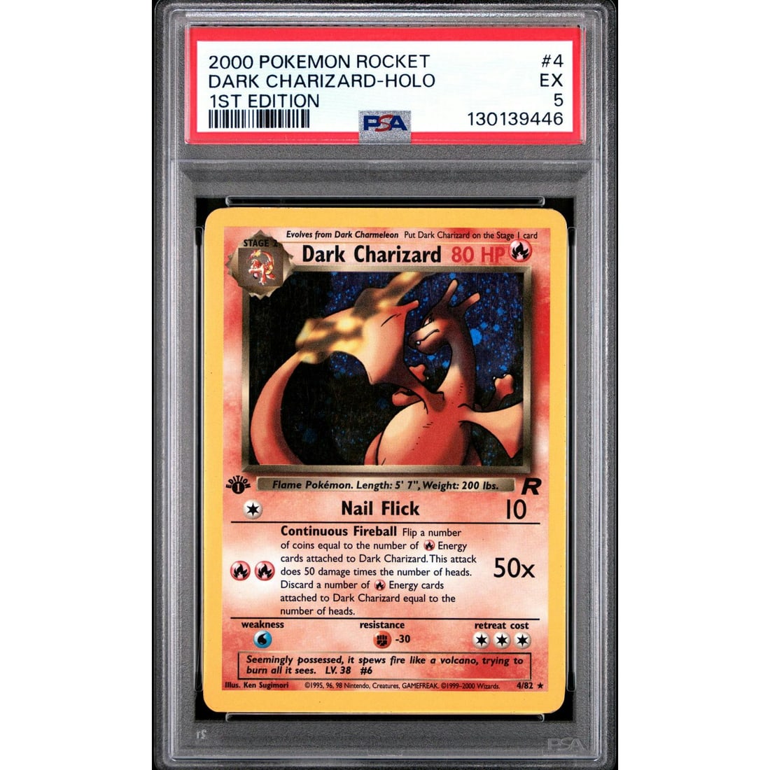 Pokemon Team Rocket 1st Edition Dark Charizard 4/82 PSA 5 (1 of 3)