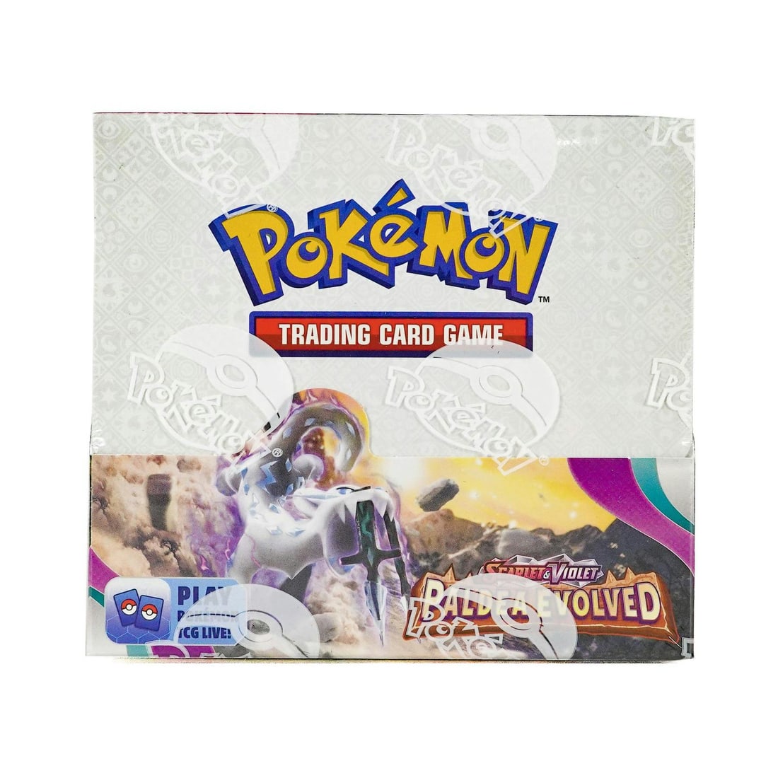 Pokemon Scarlet & Violet: Paldea Evolved Booster Box: Command a Rousing Performance! Energy surges as new powers awaken and perilous legends are revealed! First partners Meowscarada ex and Quaquaval ex have evolved to take the stage with mesmerizing
