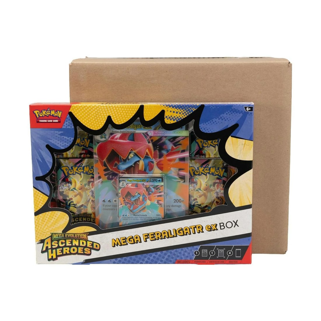 Pokemon Mega Evolution: Ascended Heroes Mega Meganium/Emboar/Feraligatr ex 6-Box Case (1 of 10)