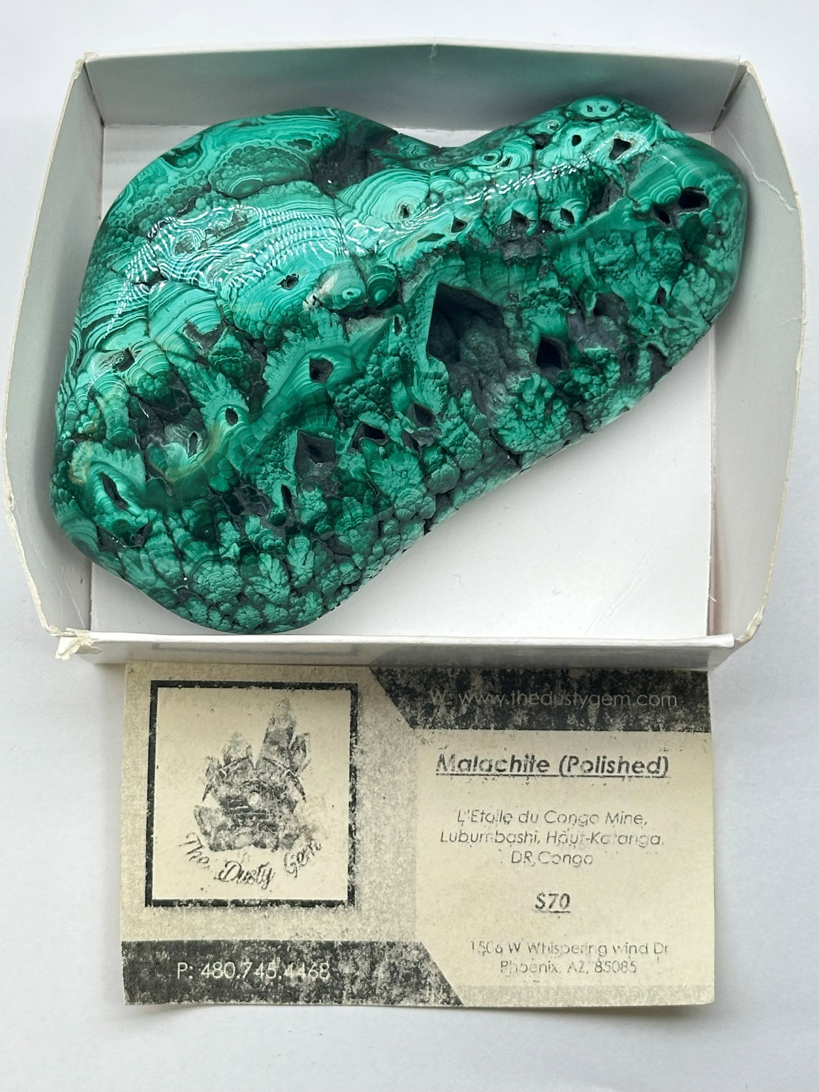 Very Large Malachite Rock-- 375 Grams (Amazing) (1 of 5)