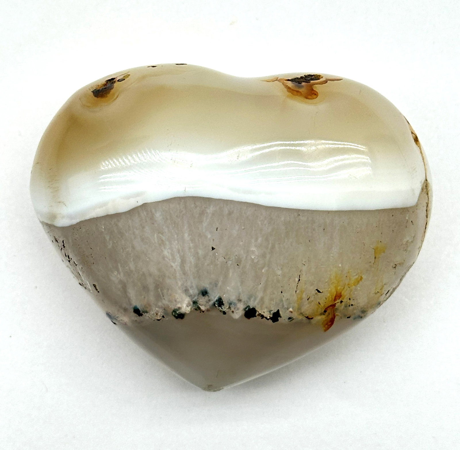 Large Montana Moss Agate Heart 193 Grams (1 of 3)