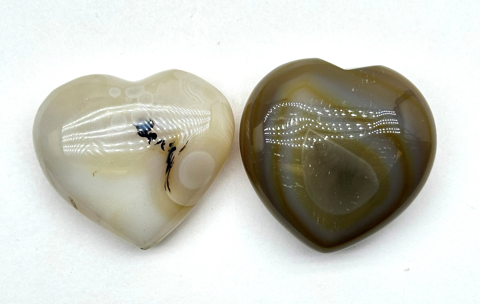2--Montana Moss Agate Hearts 87 Grams (1 of 3)