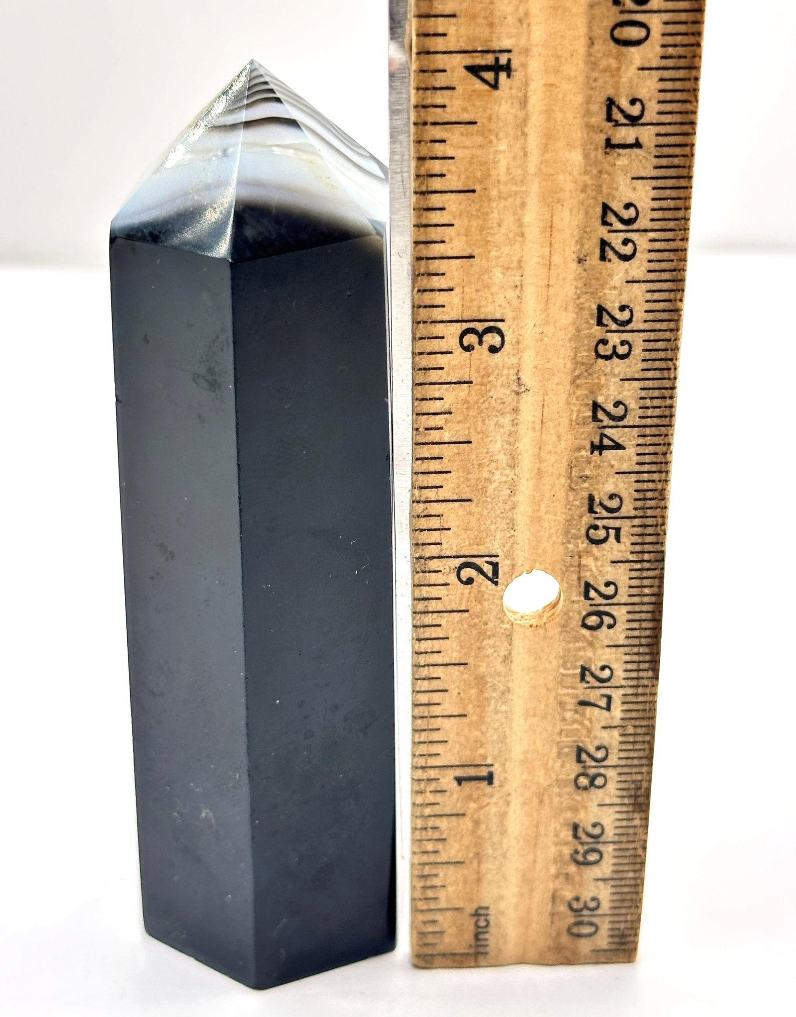 Black Phantom Agate Tower 161 Grams - 3