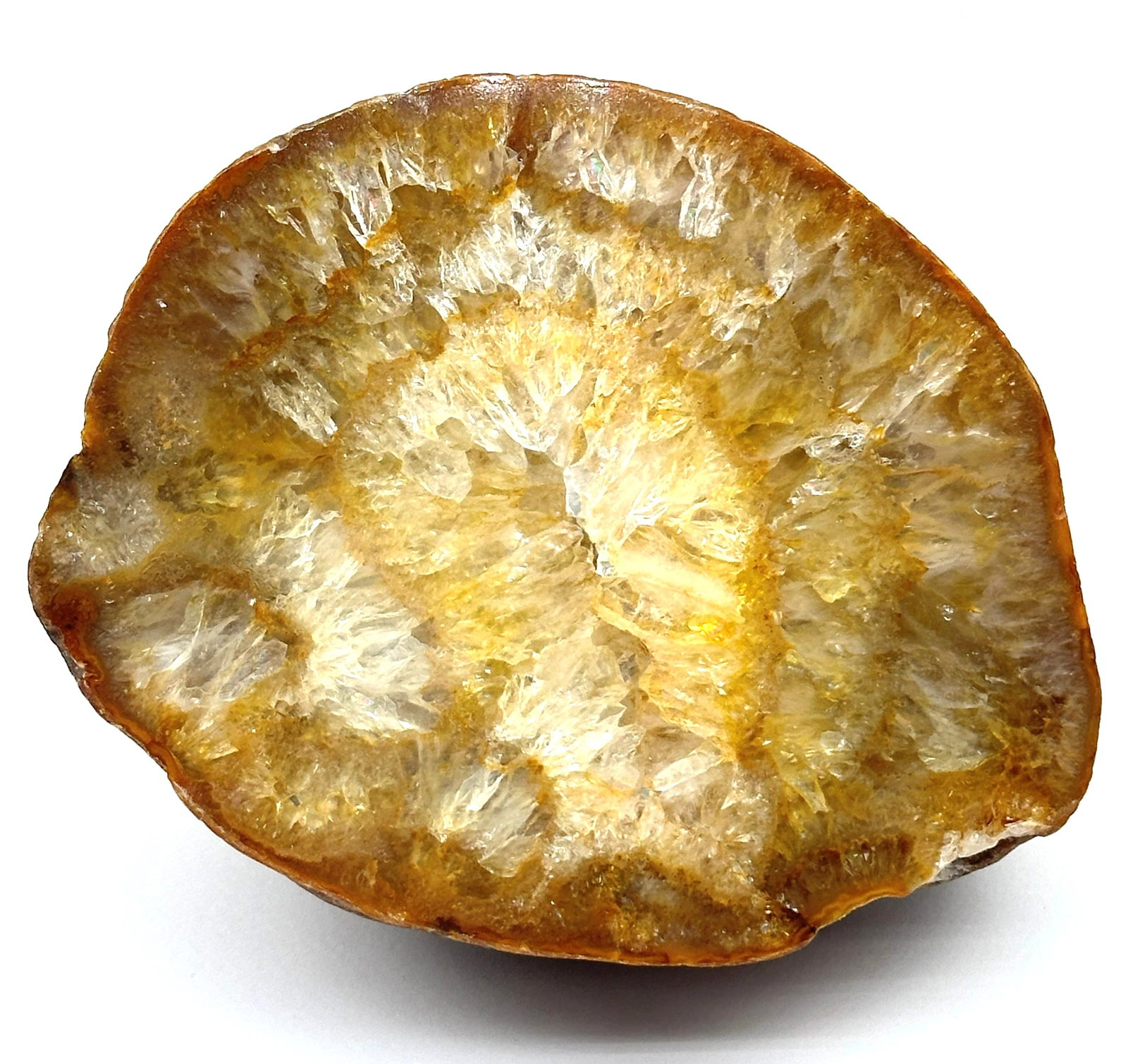 Very Large Natural Citrine Geode 647 Grams: Very Large Natural Citrine Geode 647 Grams