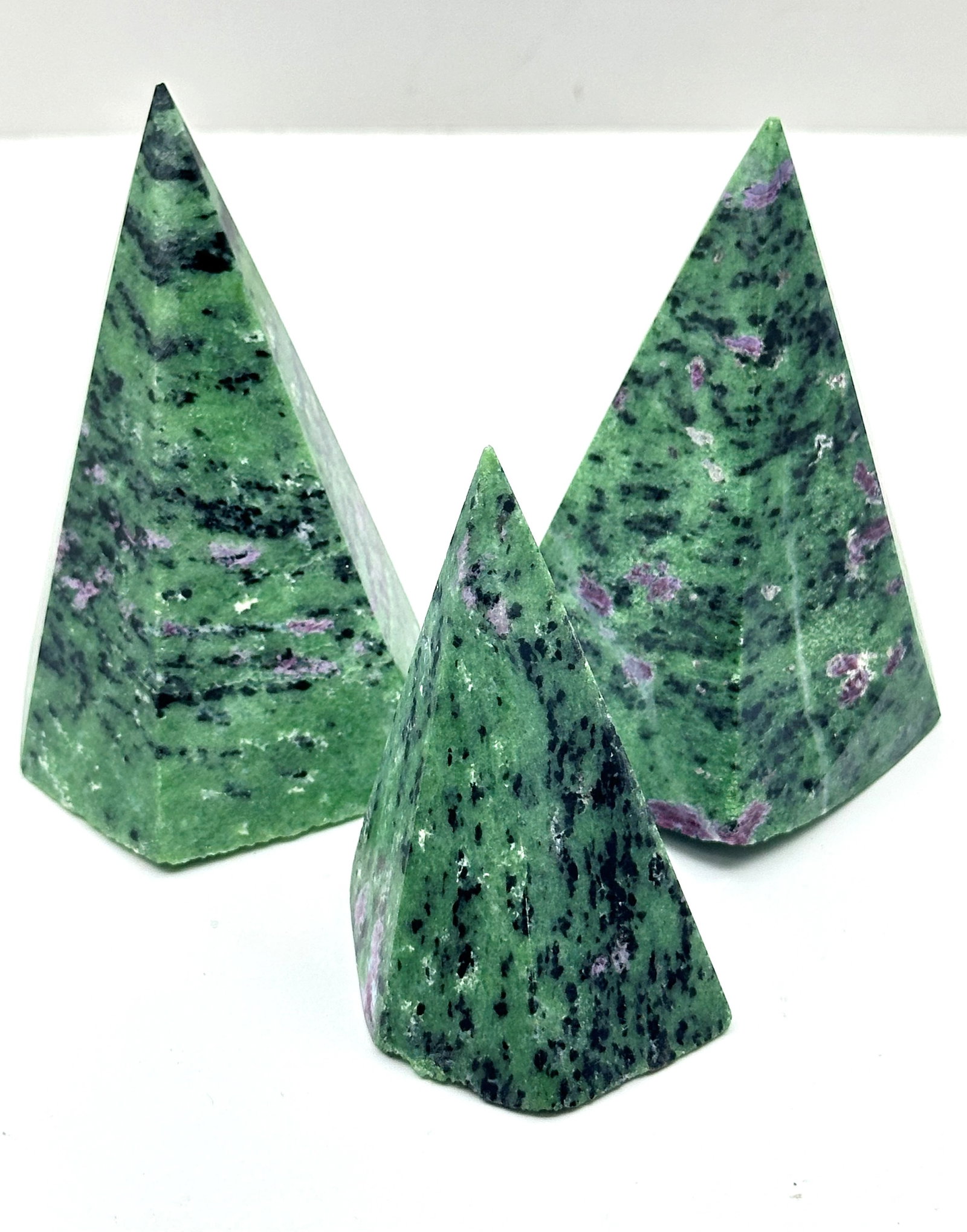 3- Large Ruby Zoisite Points (Expensive Stone) 522 Grams (1 of 3)