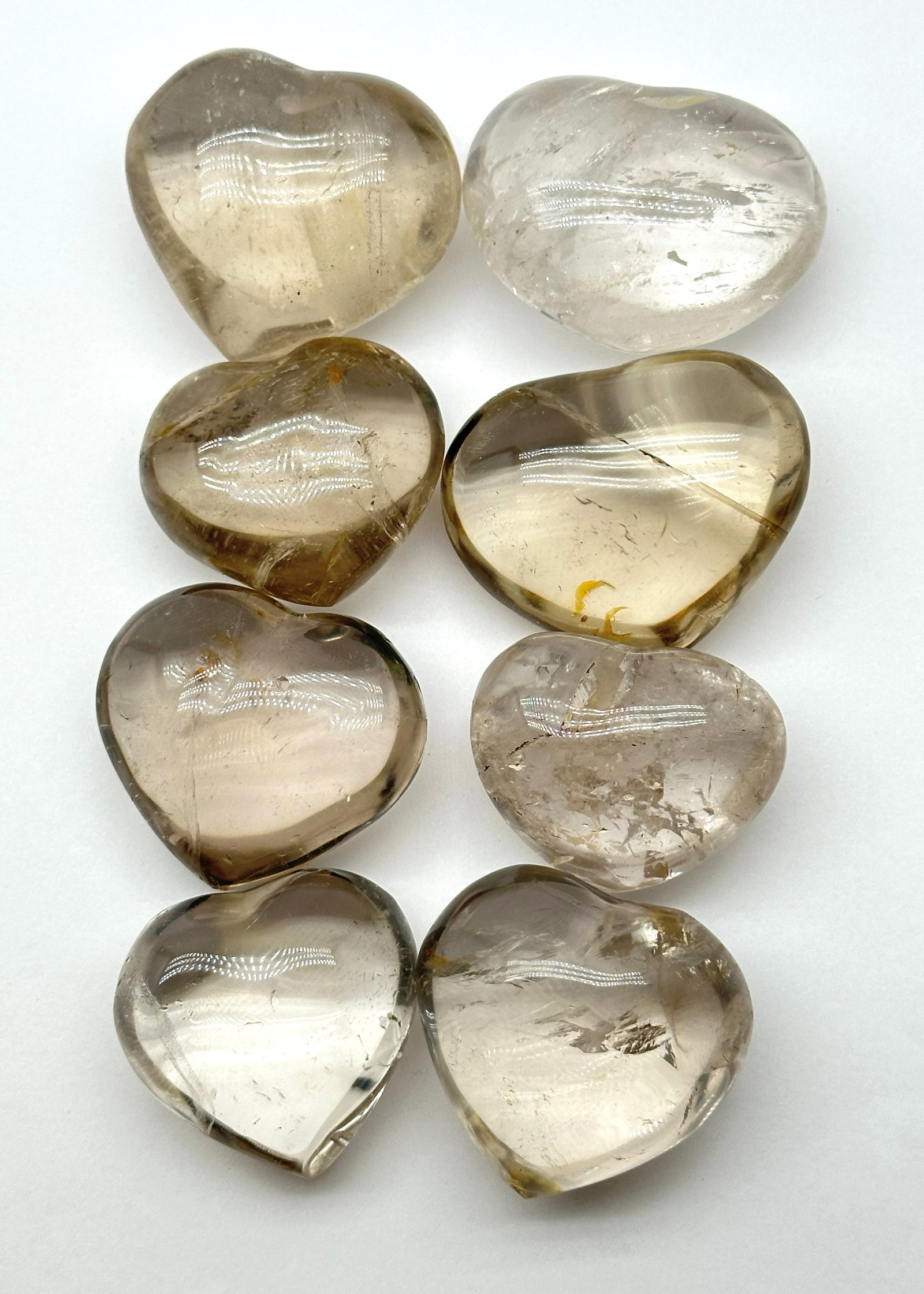 Entire Lot Carved Smokey Quartz Hearts 1.32 lbs: Entire Lot Carved Smokey Quartz Hearts 1.32 lbs