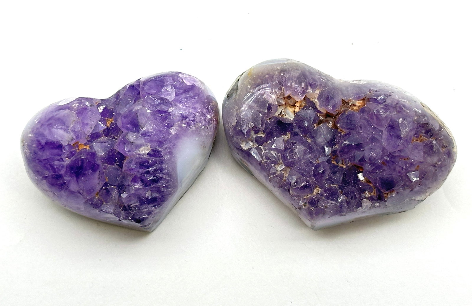 2 Amethyst Hearts .42 lbs: 2 Amethyst Hearts .42 lbs