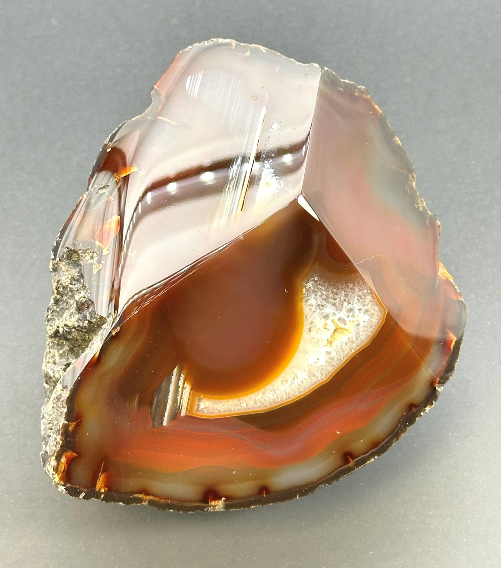 Massive Heavy Carnelian Agate Geode 2.33 lbs (1 of 5)