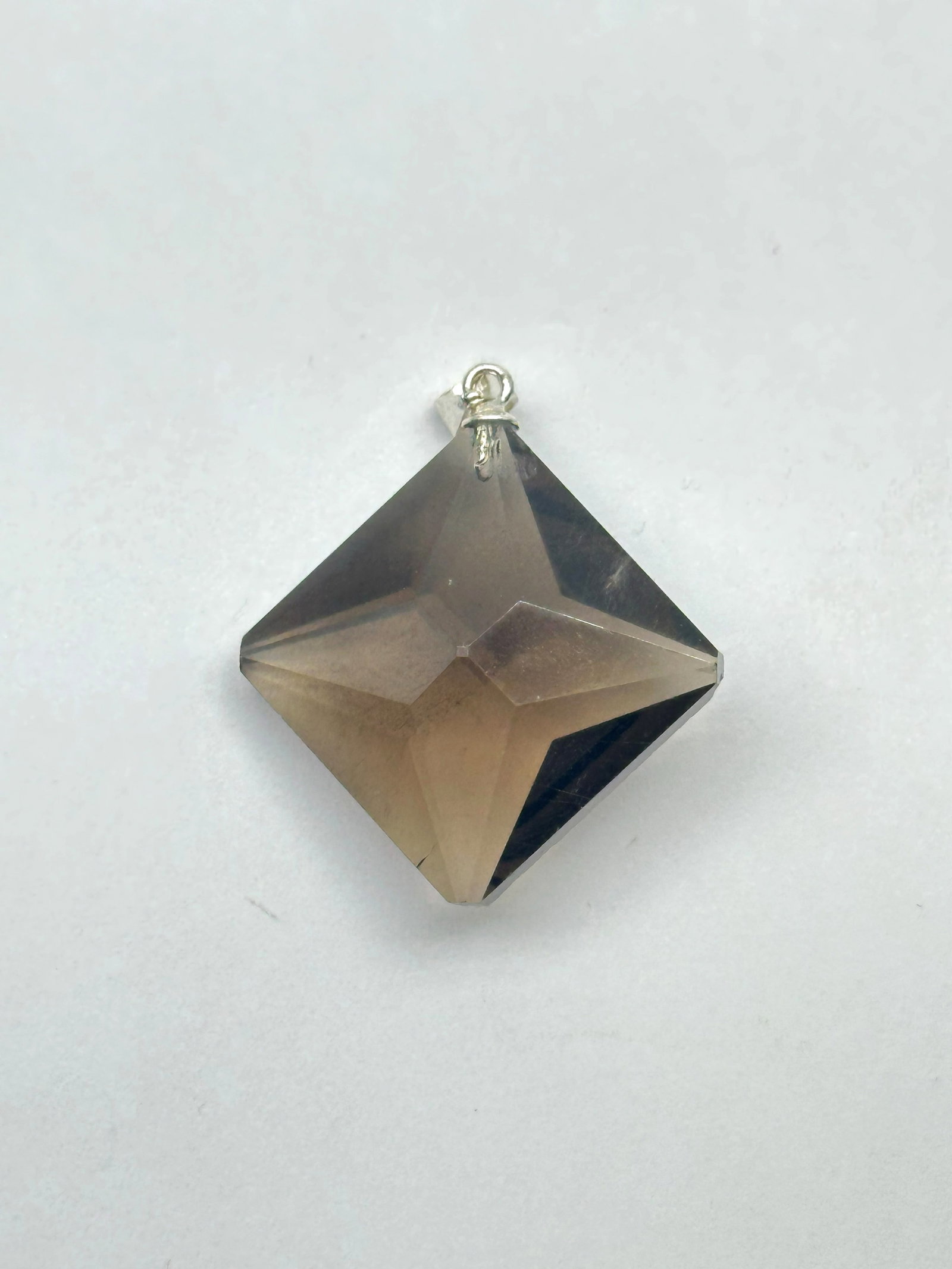 Sterling Smoky Quartz Pendant 4 Grams: Sterling Smoky Quartz Pendant 4 Grams