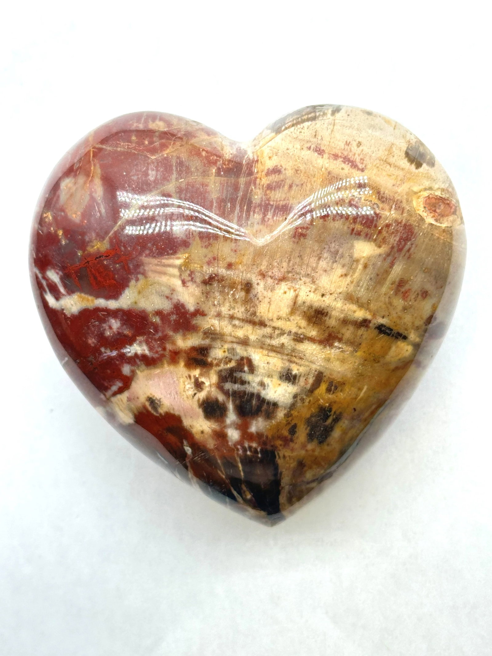 Very Lg Heavy Carved Ocean Jasper Heart 388 Grams (1 of 3)
