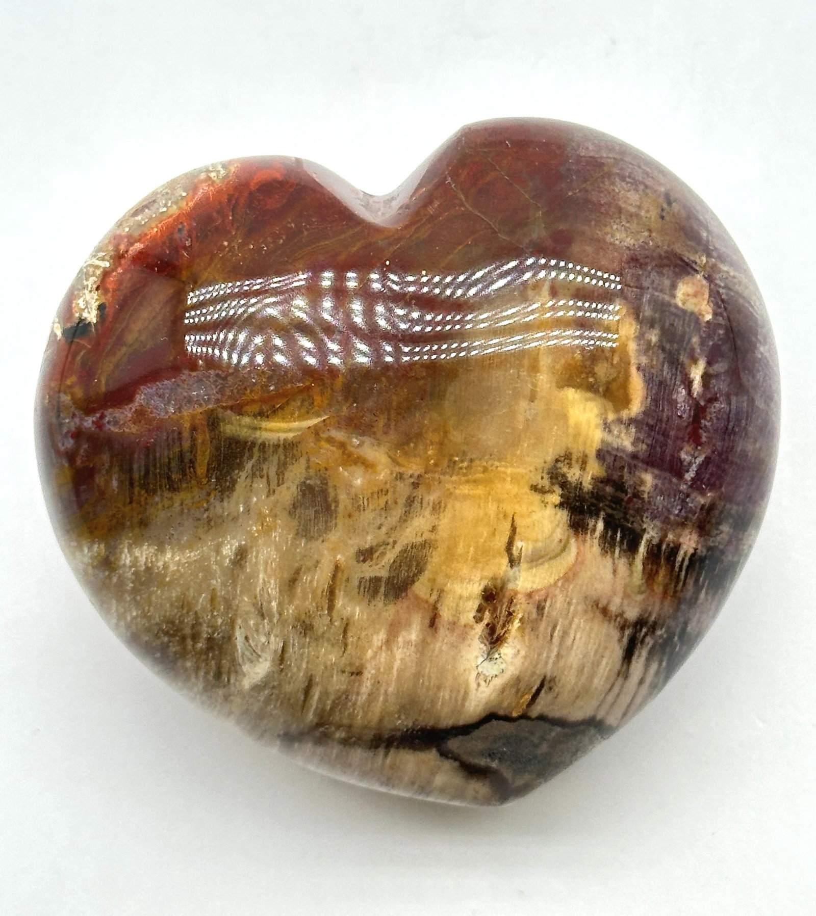 Very Lg Heavy Carved Ocean Jasper Heart 283 Grams (1 of 3)