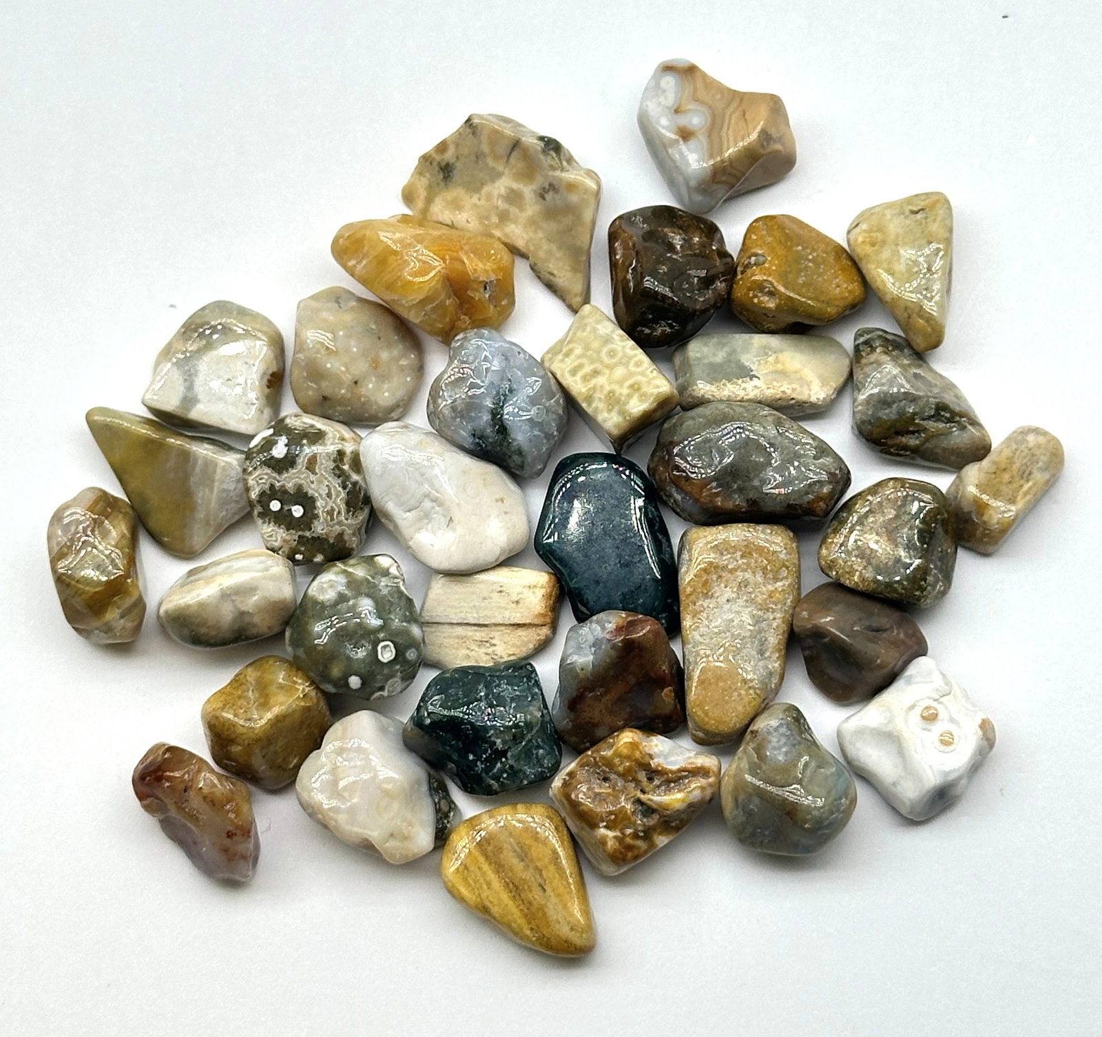 Misc Tumbled Stones .13 lbs 56 Grams: Misc Tumbled Stones .13 lbs