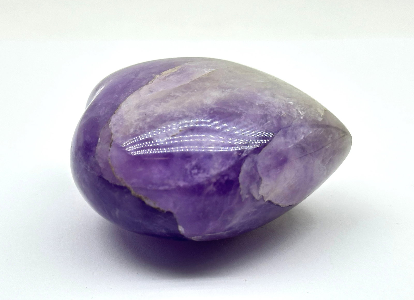 Large Carved Amethyst Heart 152 Grams: Large Carved Amethyst Heart 152 Grams