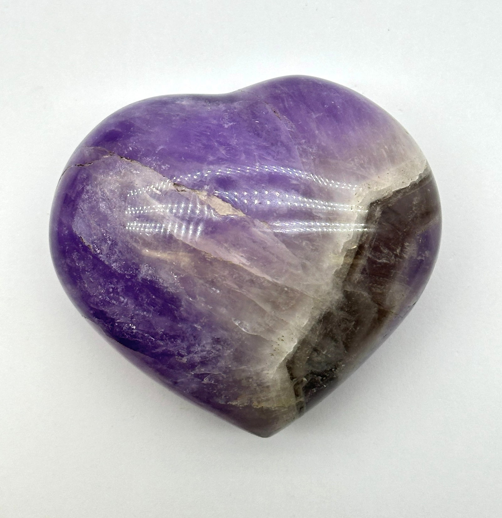 Large Carved Amethyst Heart 166 Grams: Large Carved Amethyst Heart 166 Grams