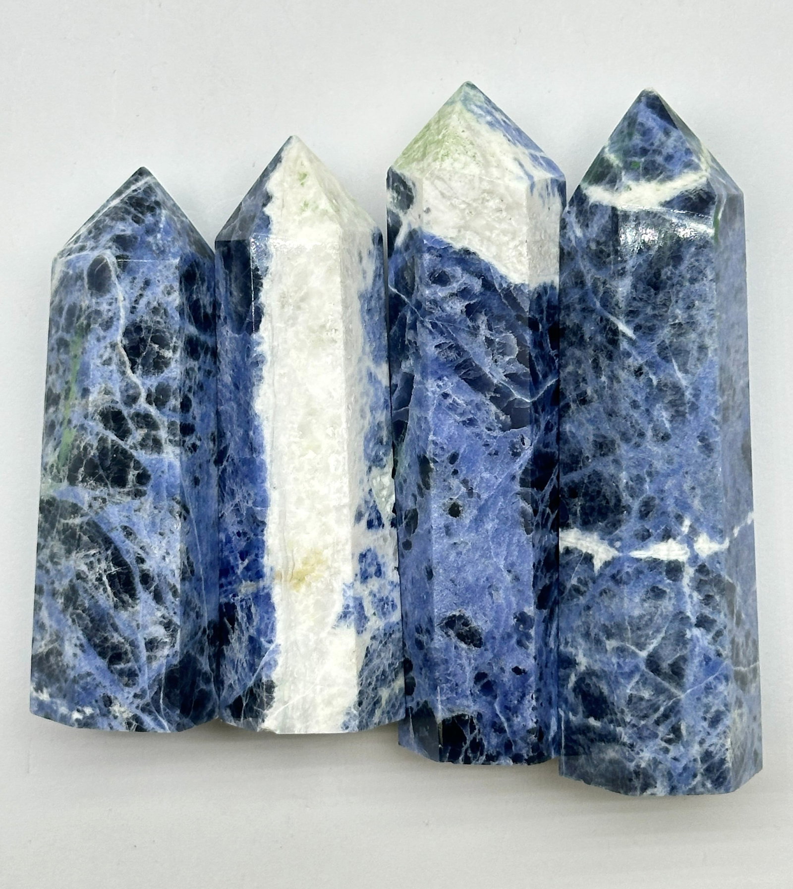 4 Sodalite Points 162 Grams (1 of 2)