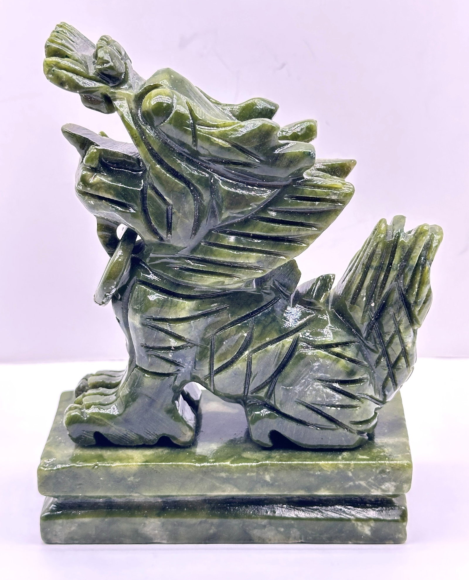 Large Hand Carved Stone Dragon Statue --866 Grams: Large Hand Carved Stone Dragon Statue --866 Grams