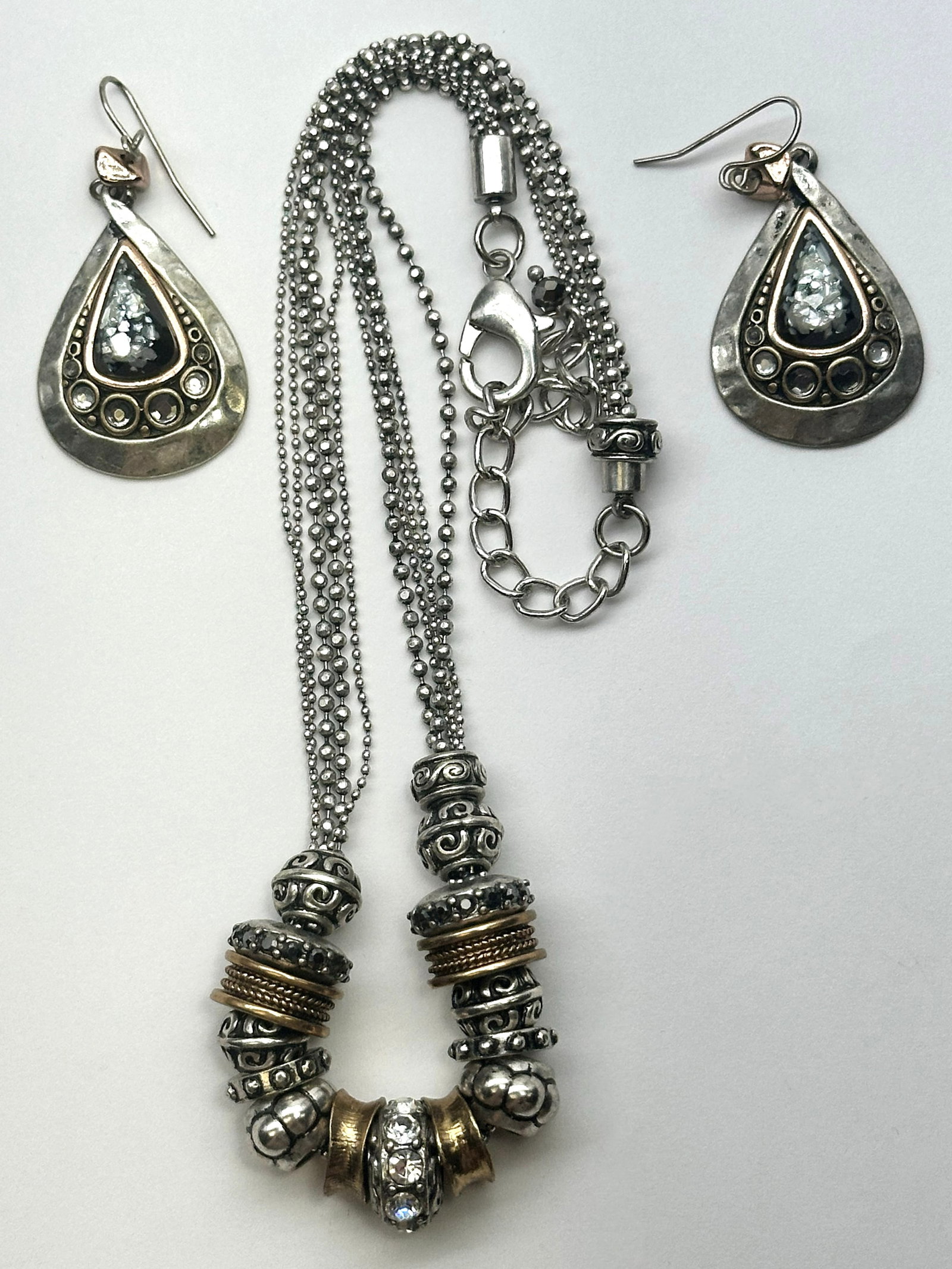 16" Vintage Copper Costume Necklace & Earrings 56 Grams (1 of 5)