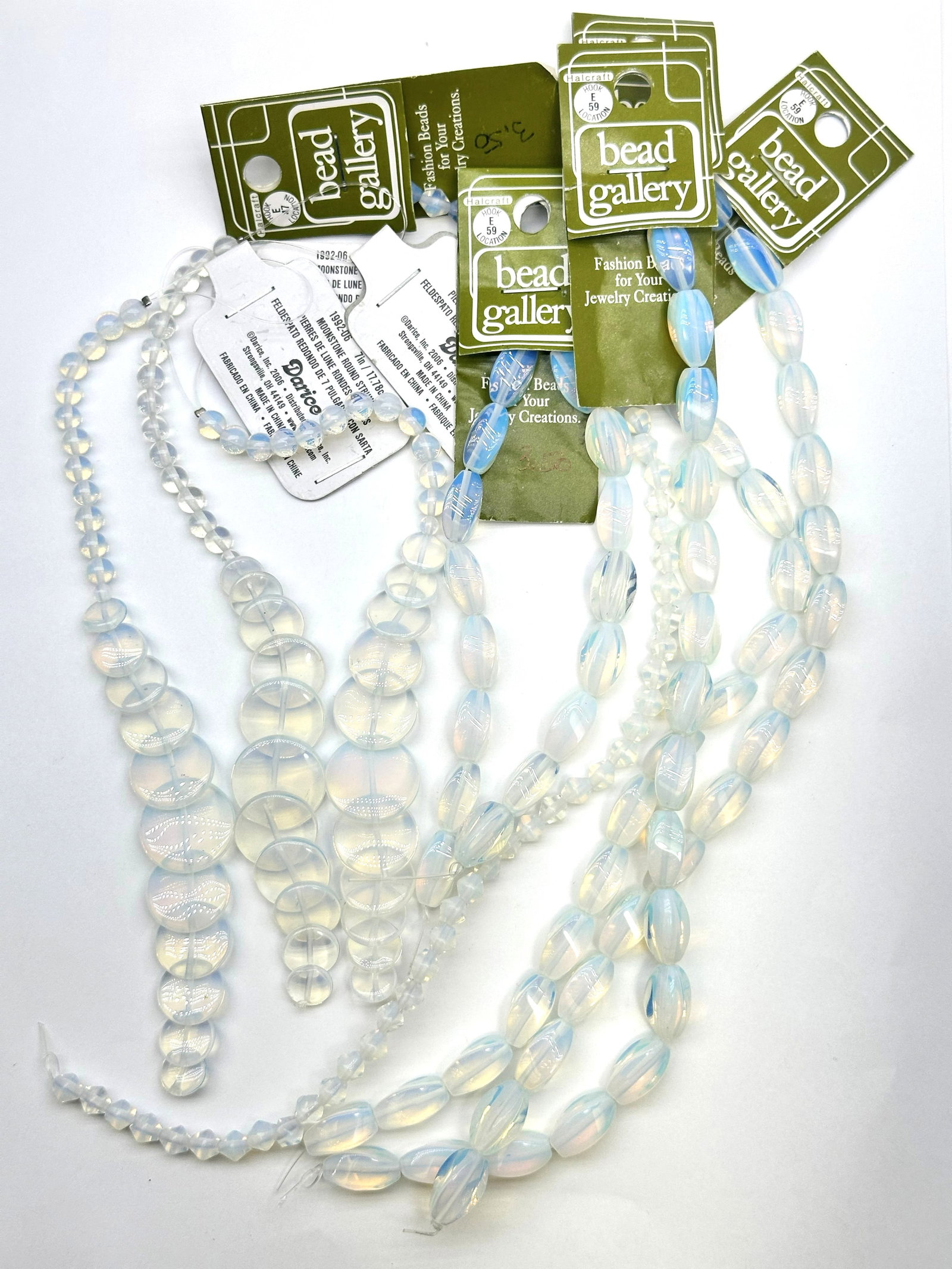 Opaline/Moonstone Beads From The Bead Gallery 172 Grams (1 of 2)