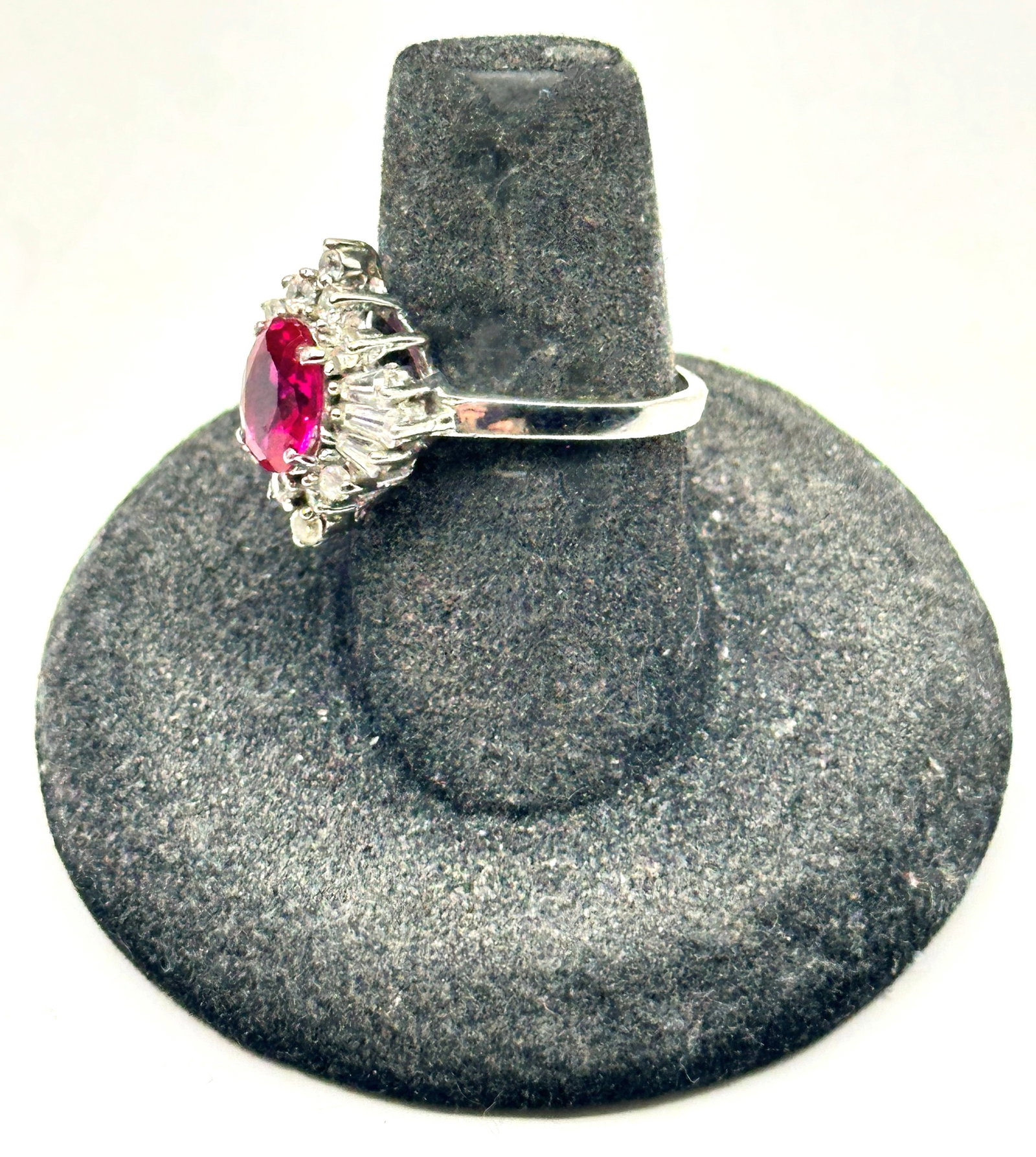 Sterling Ruby Ring 4 Grams Size 6.5 - 3