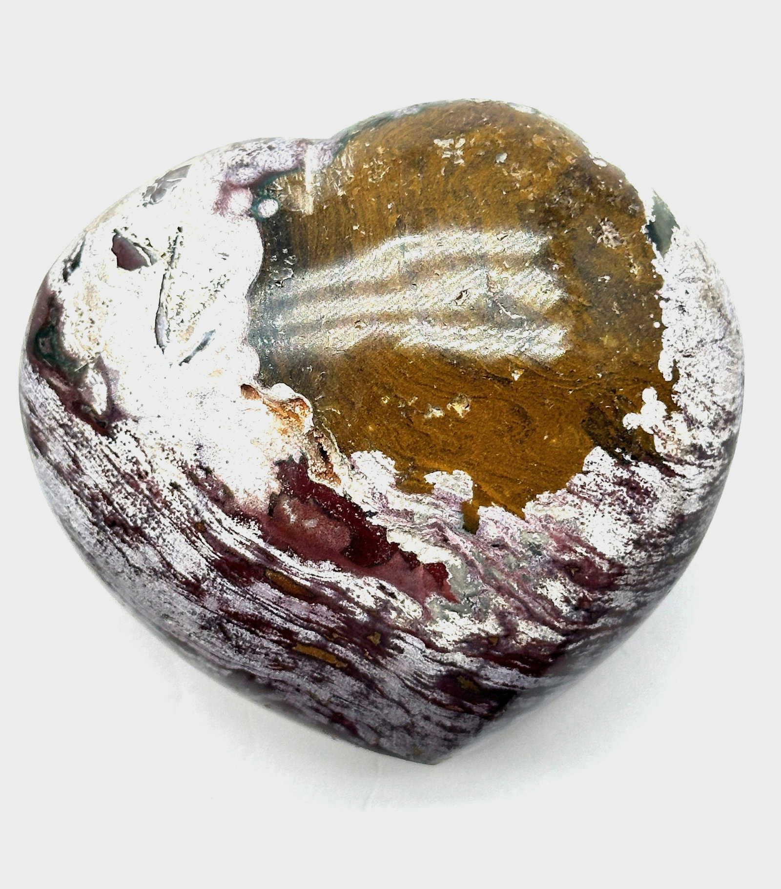 Ocean Jasper Heart 221 Grams: Ocean Jasper Heart 221 Grams