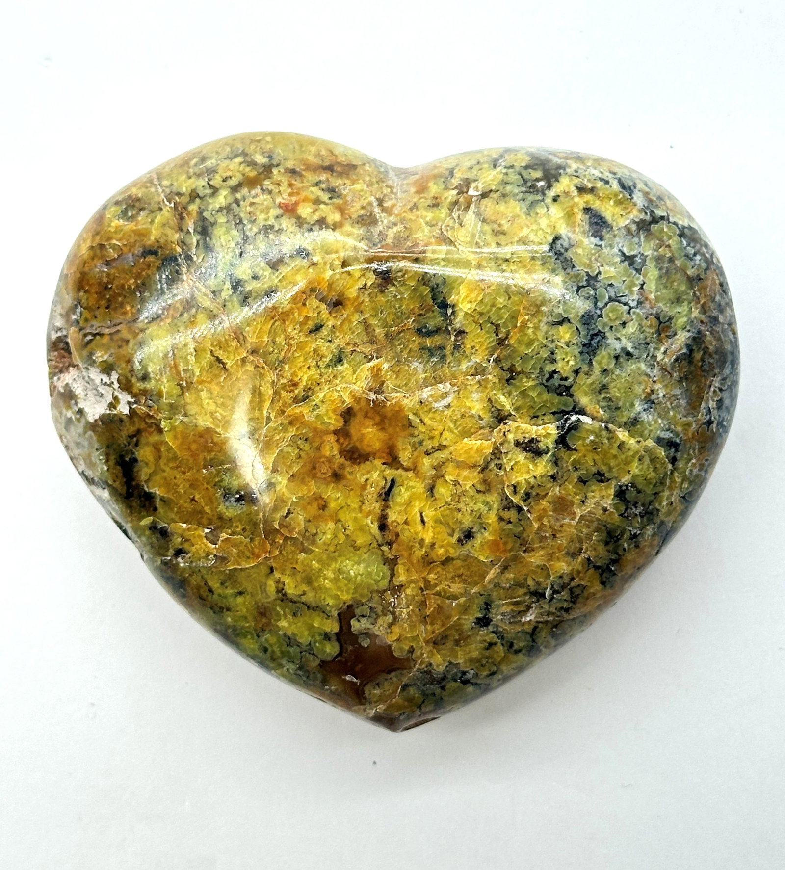 Lg Polished Ocean Jasper Heart 170 Grams: Lg Polished Ocean Jasper Heart 170 Grams