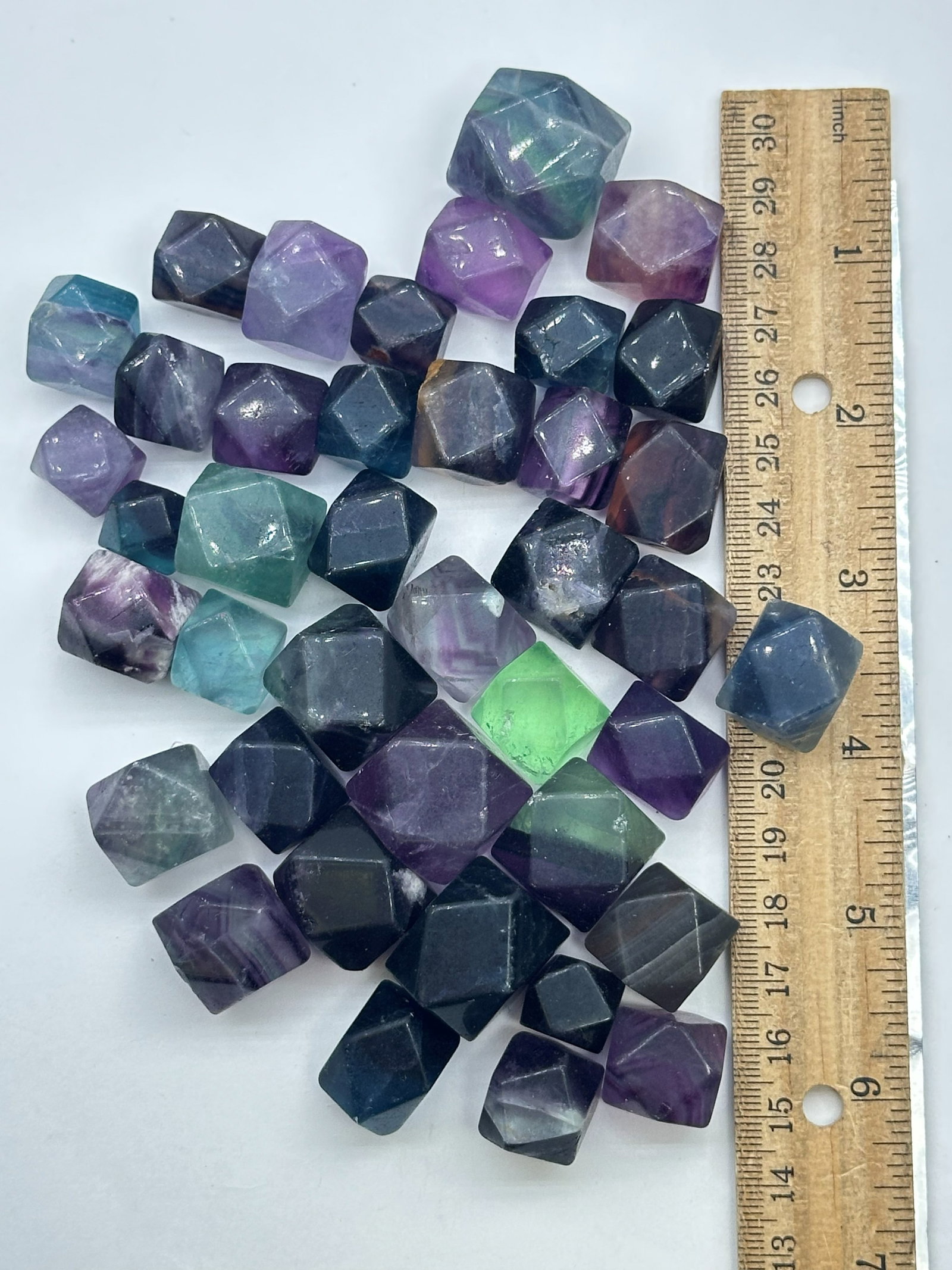 Lg Bag Fluorite Polyhedrons 1.8 Pounds - 2