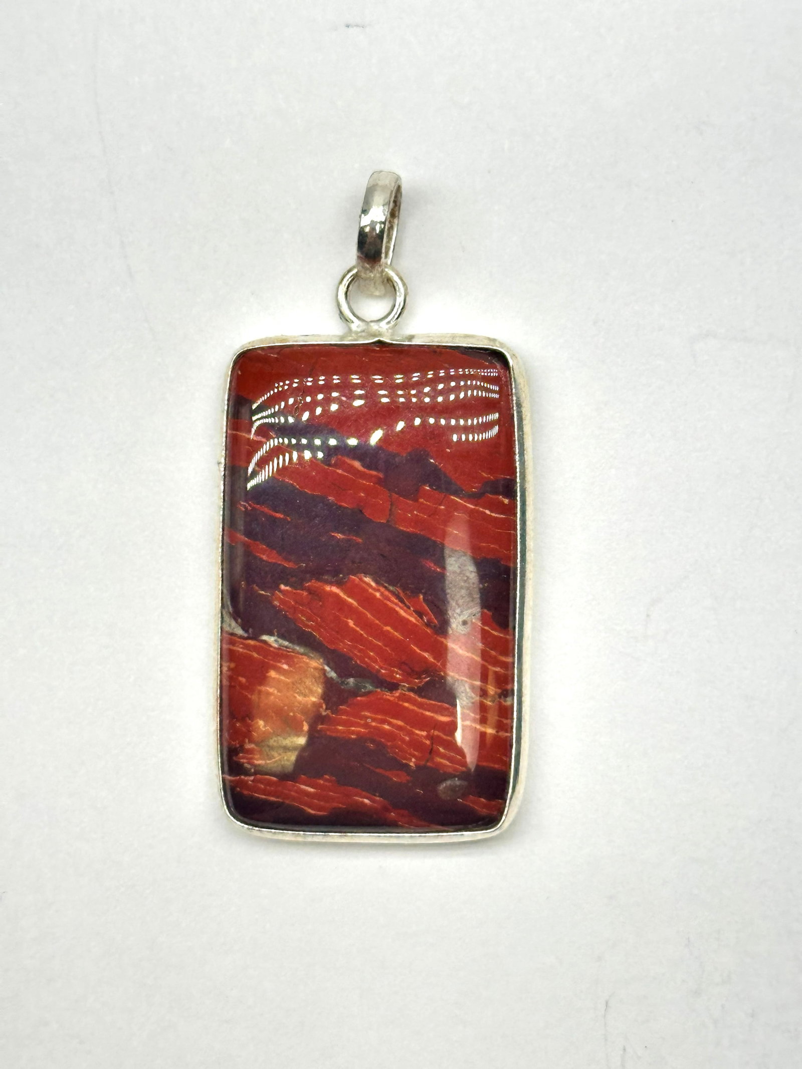 Sterling Red Jasper Pendant 10 Grams (1 of 4)