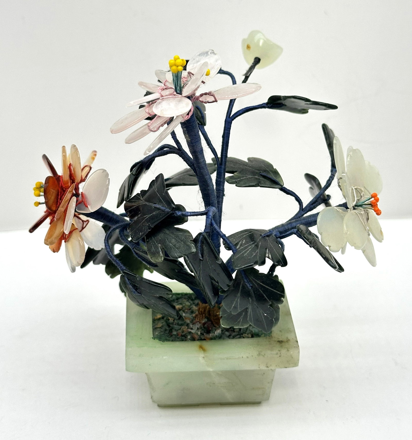 Carved Jade Gemstone Tree (1 of 4)
