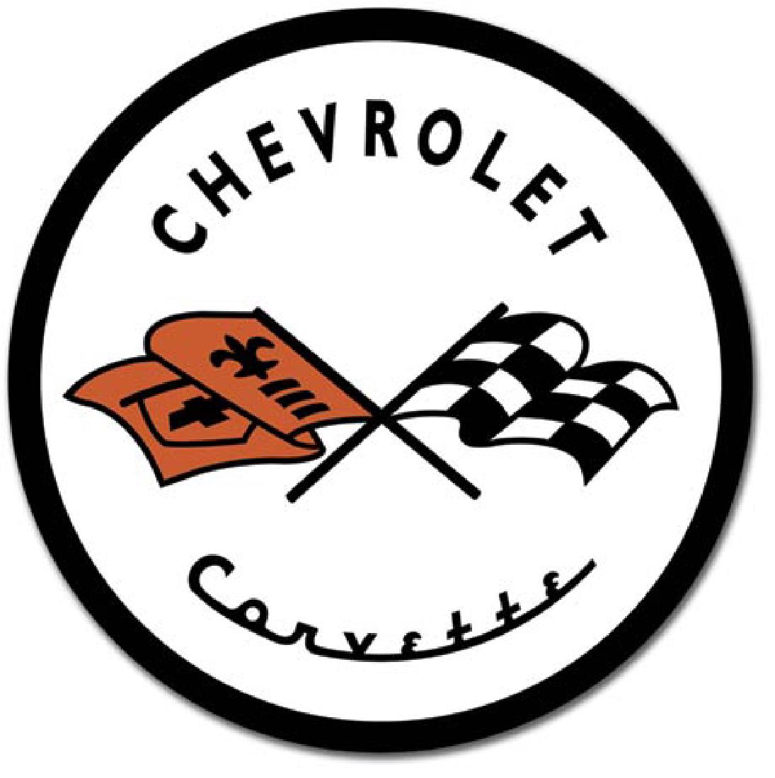CORVETTE METAL SIGN 12" ROUND: N/A