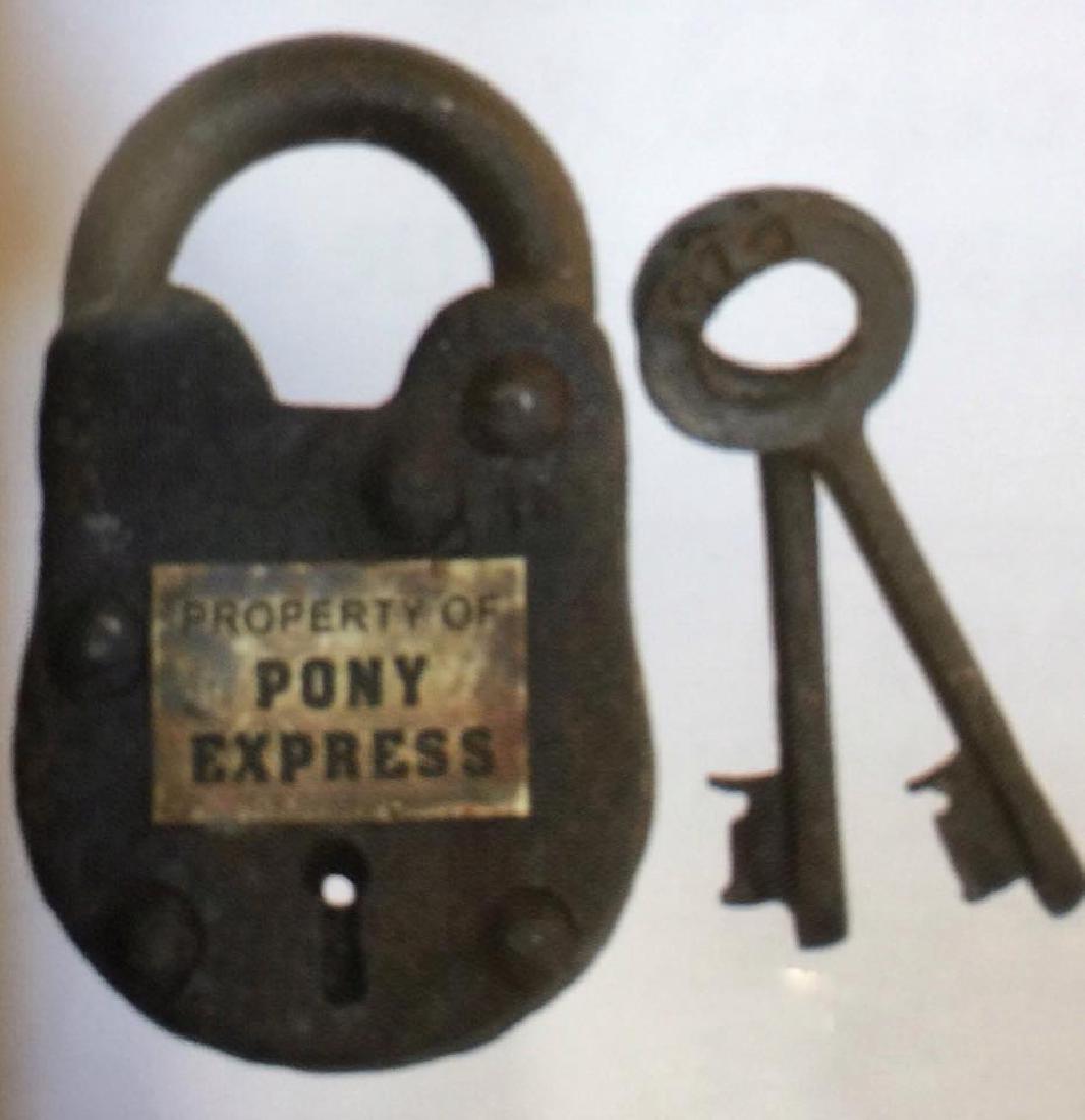 PONY EXPRESS CAST IRON GATE PADLOCK - 2.5" X 1.5": N/A