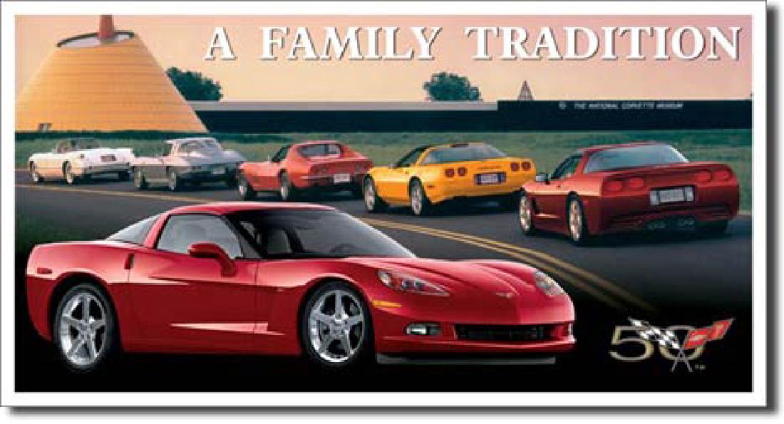 CORVETTE METAL SIGN 8.5" X 16": N/A