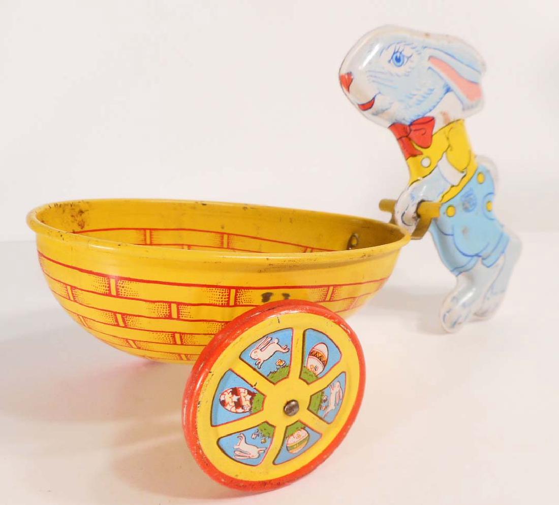 VINTAGE J. CHEIN TIN LITHO EASTER BUNNY TOY (1 of 1)