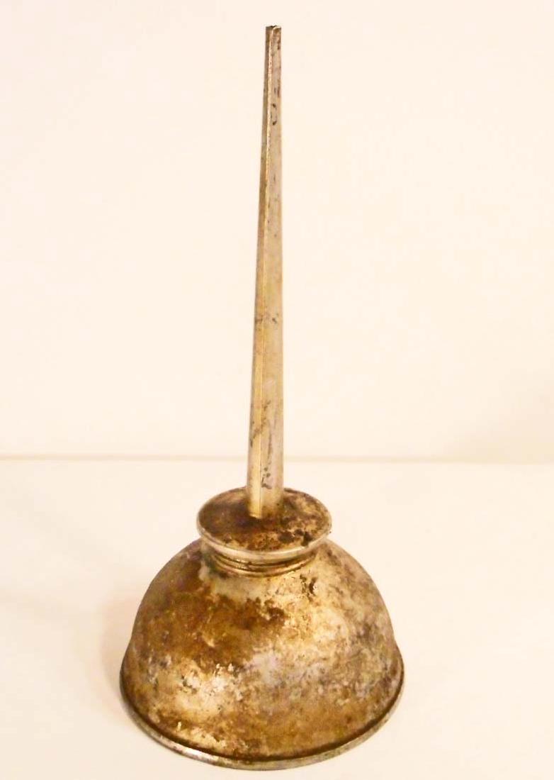 VINTAGE METAL OIL CAN - 8" TALL: N/A